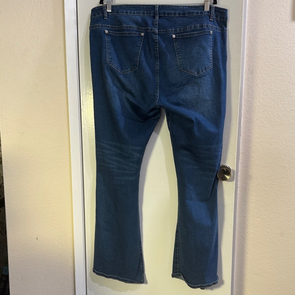 V Cristina Denim Flare Jeans with Side Buttons - Picture 5 of 6